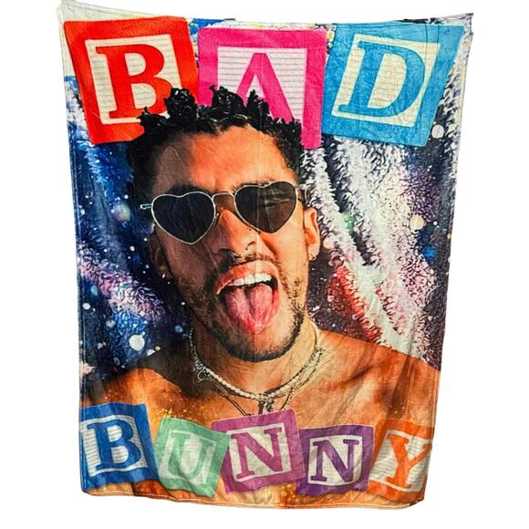 Bad Bunny Soft Throw Blanket 50" x 40" - Picture 1 of 5